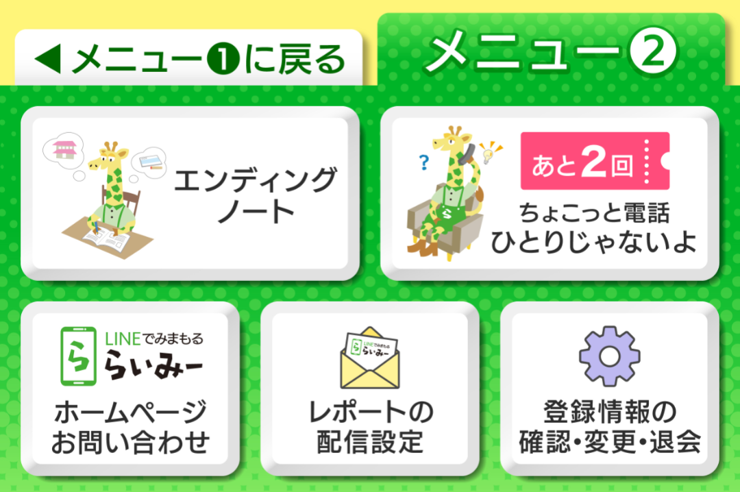 さまざまなサポート機能