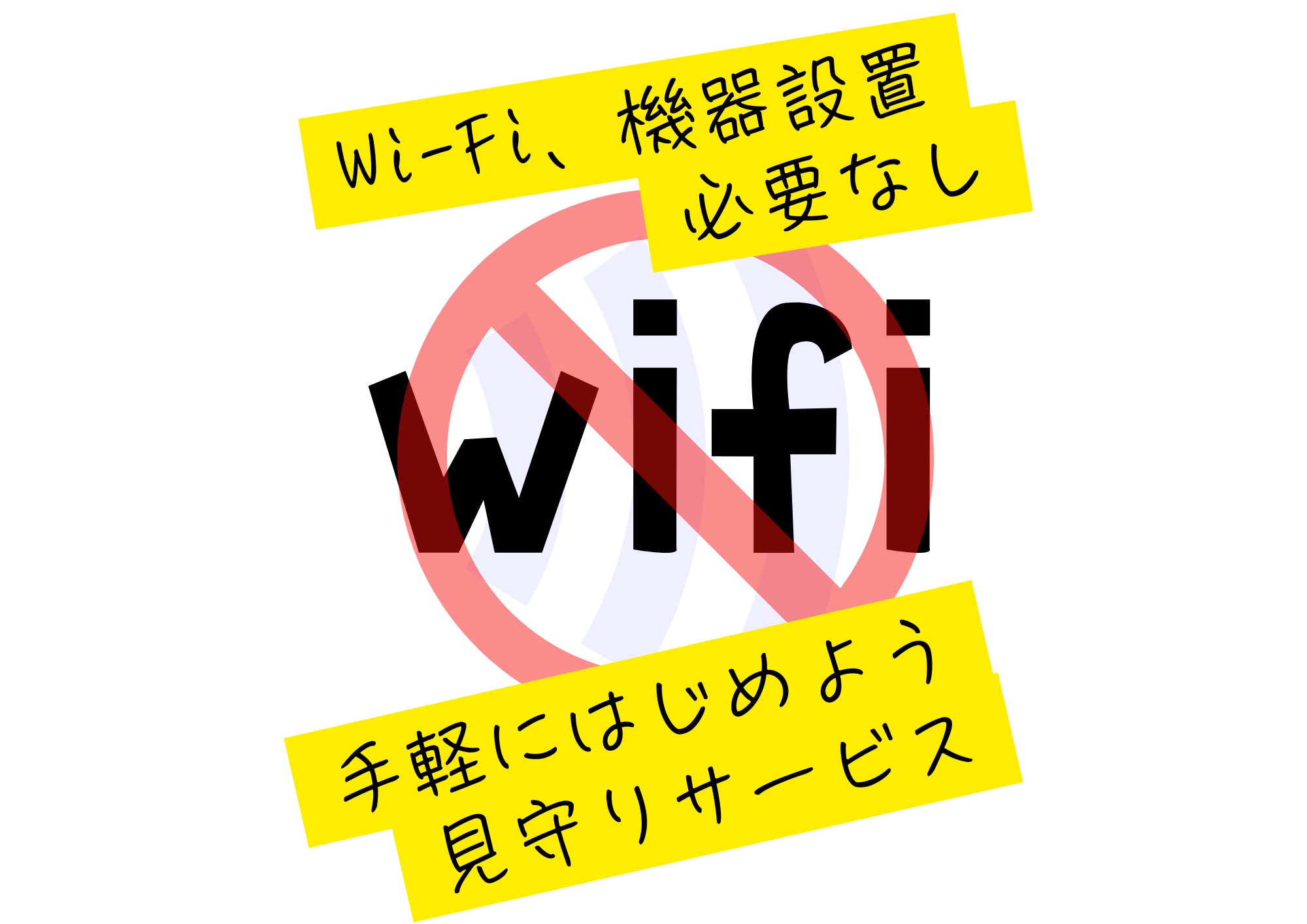 「Wi-Fiなし」「専用機器なし」「設置手間なし」LINEさえあれば簡単にスタート